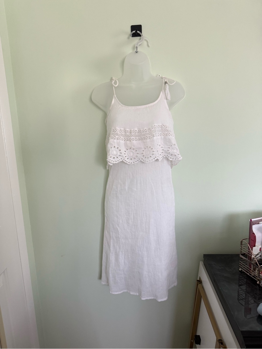 White Eyelet Tiered Sundress
